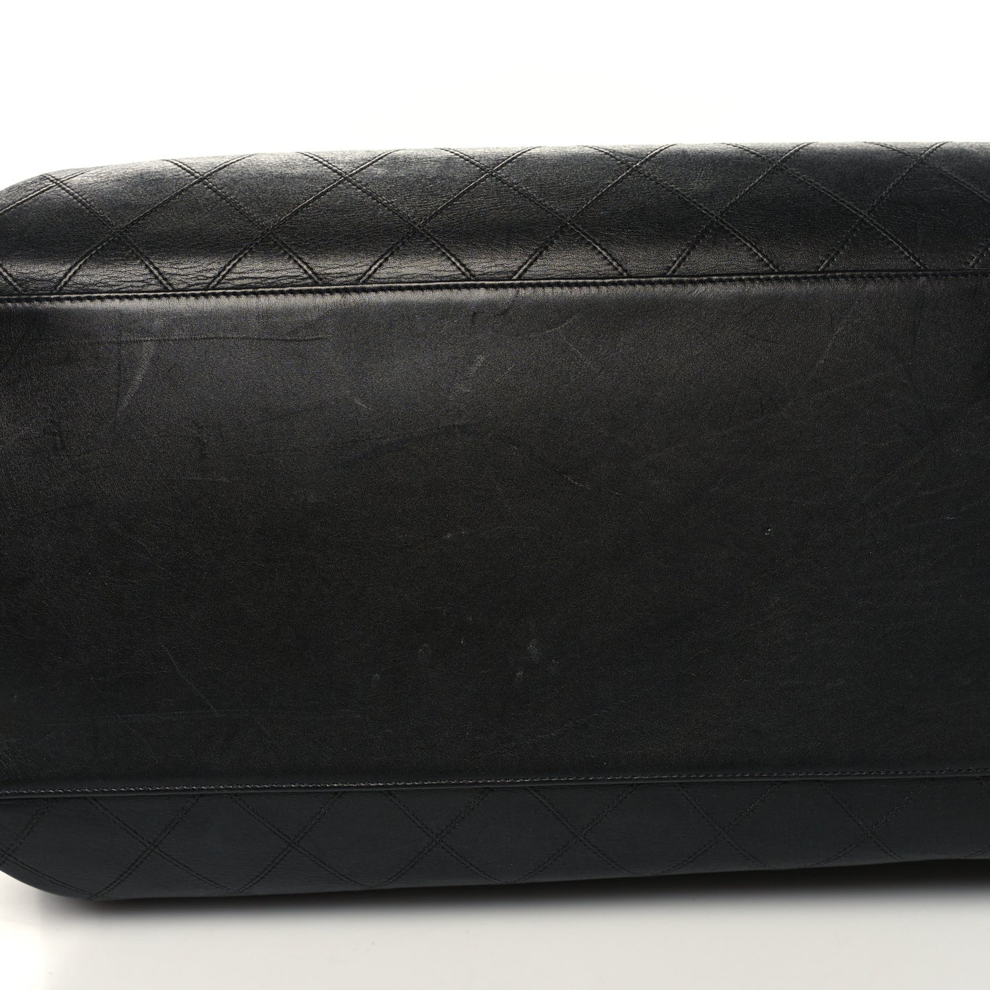 Calfskin Stitched XL Weekender Black