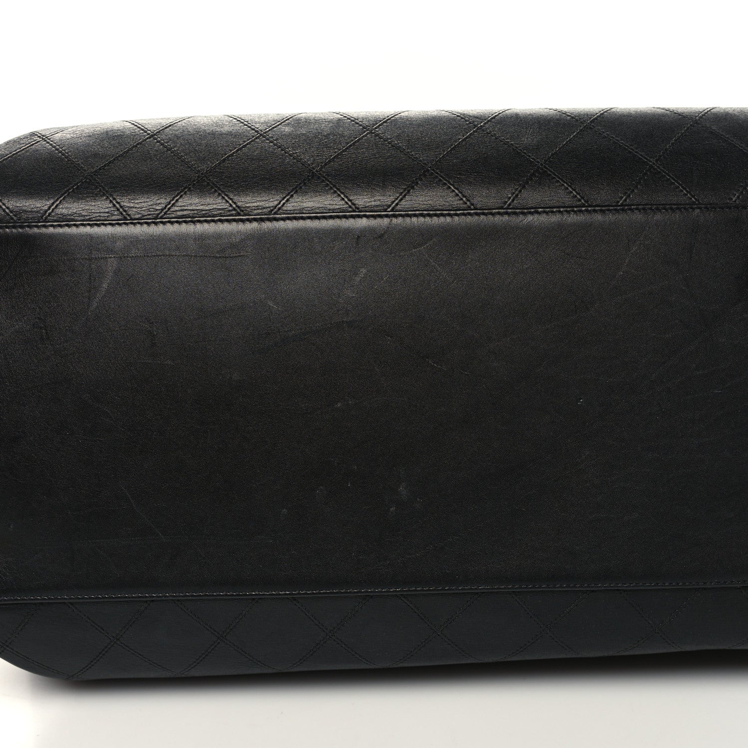 Chanel Calfskin Stitched XL Weekender Black 17 of 19