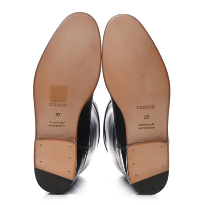 Hermes Box Kelly Jumping Boots 37 Black 5 of 9