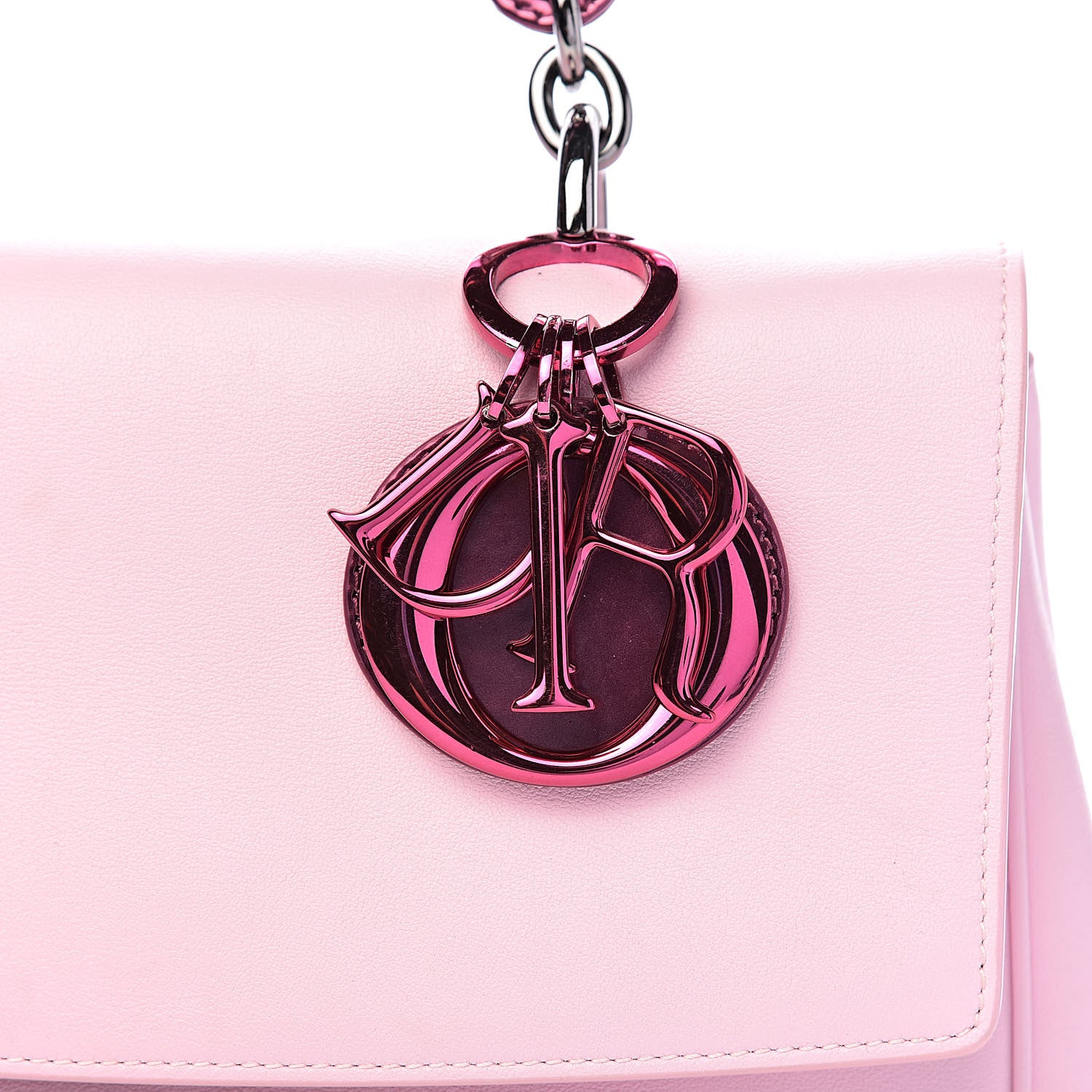 Christian Dior Metallic Patent Smooth Calfskin Small Be Dior Flap Pink Fuchsia 19 of 19