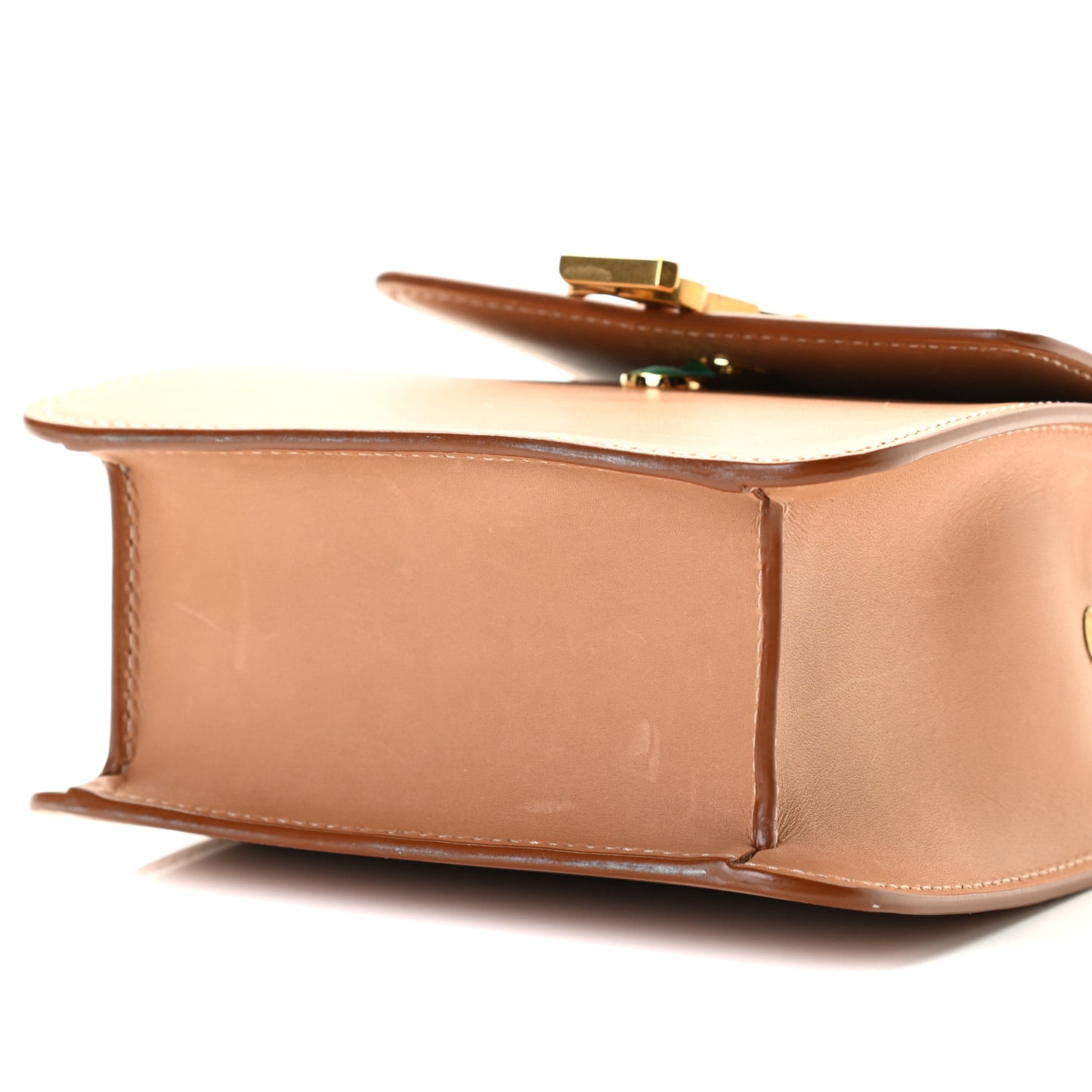 Smooth Calfskin North South Kaia Satchel Vintage Brown