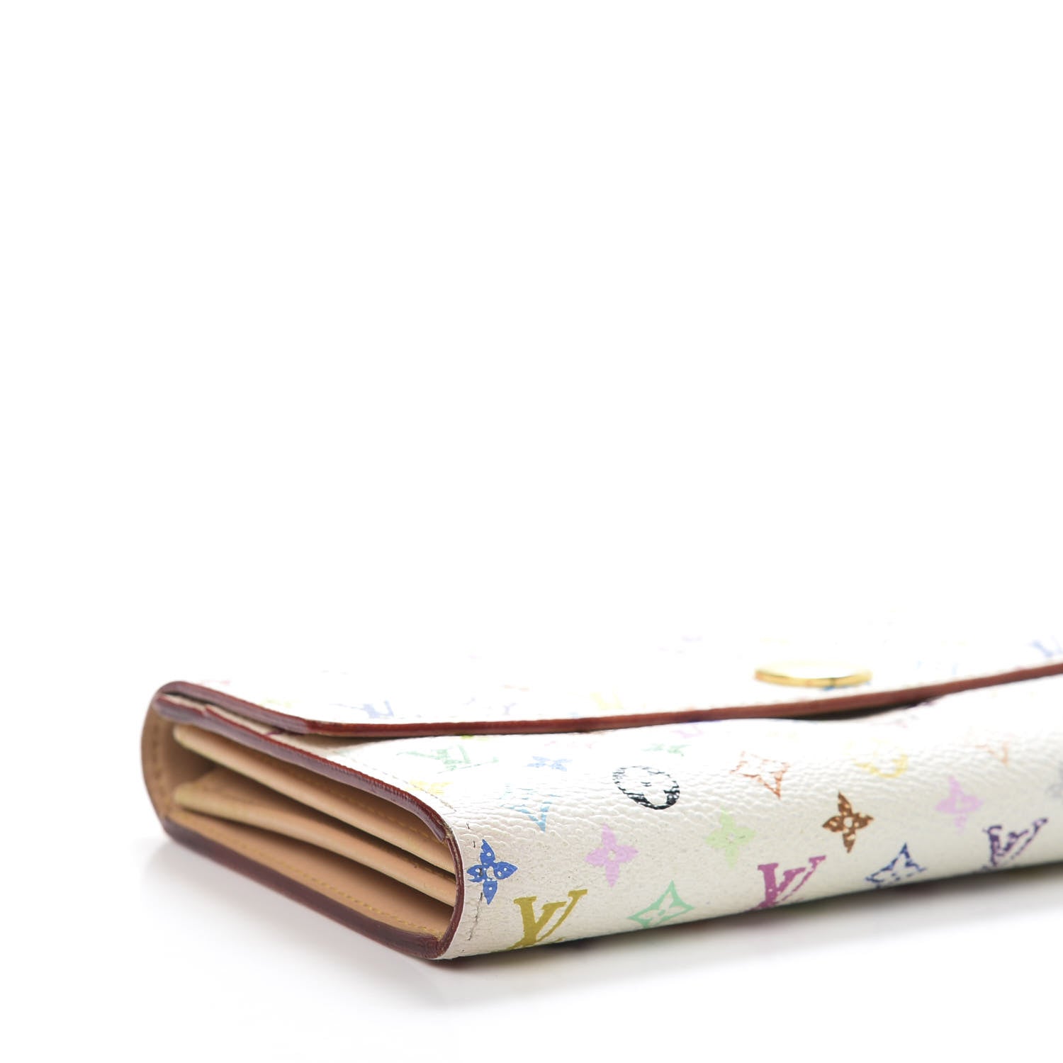 Louis Vuitton Monogram Multicolor Sarah Wallet White 5 of 15