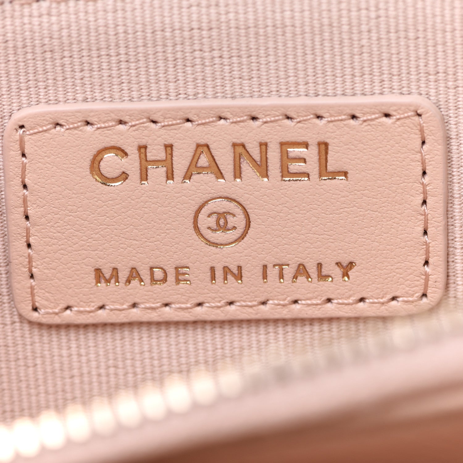 Chanel Caviar Quilted Compact Zipped Wallet Beige 7 of 9