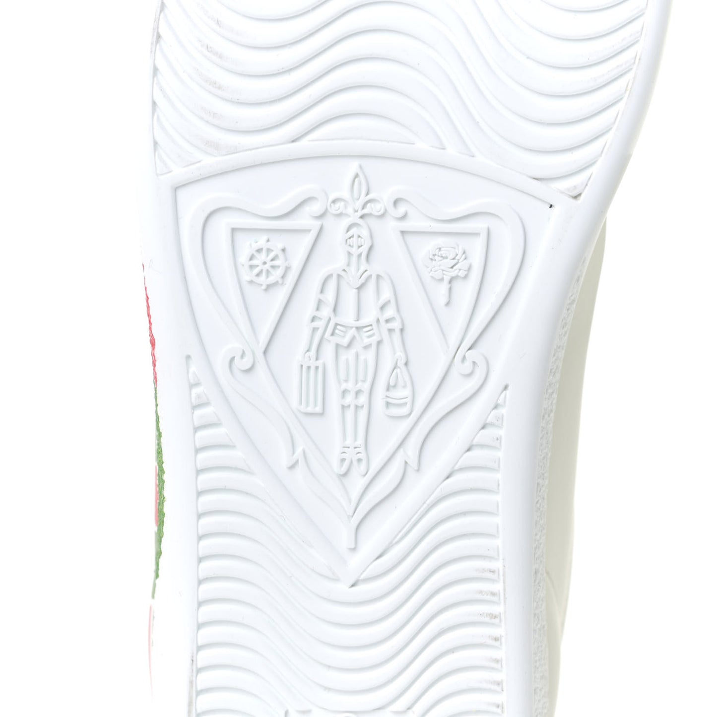 Calfskin Interlocking G Womens New Ace Sneakers 36.5 White Red Flame Green
