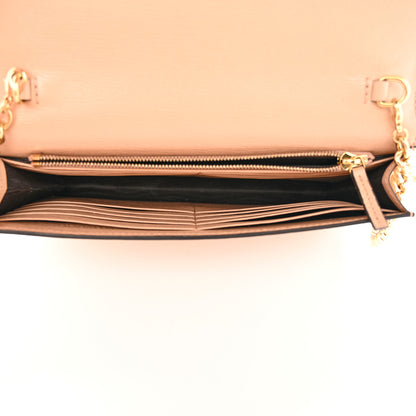 Gucci Textured Calfskin Icon Chain Wallet Pink Apricot 5 of 10