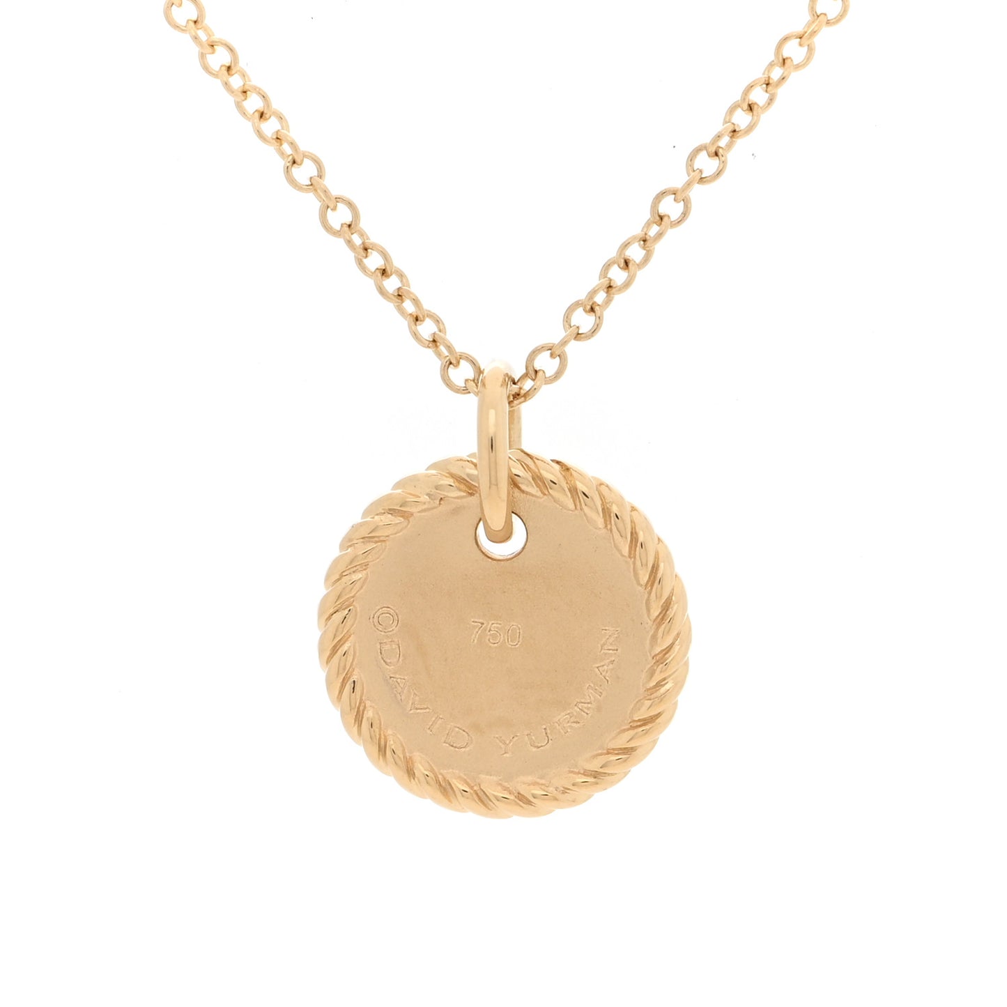 18K Yellow Gold Diamond Initial A Charm Necklace