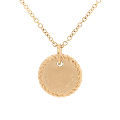 David Yurman 18K Yellow Gold Diamond Initial A Charm Necklace 4 of 5