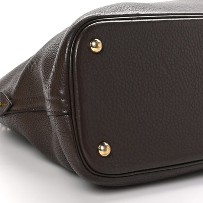 Hermes Taurillon Clemence Bolide 35 Cafe 10 of 11