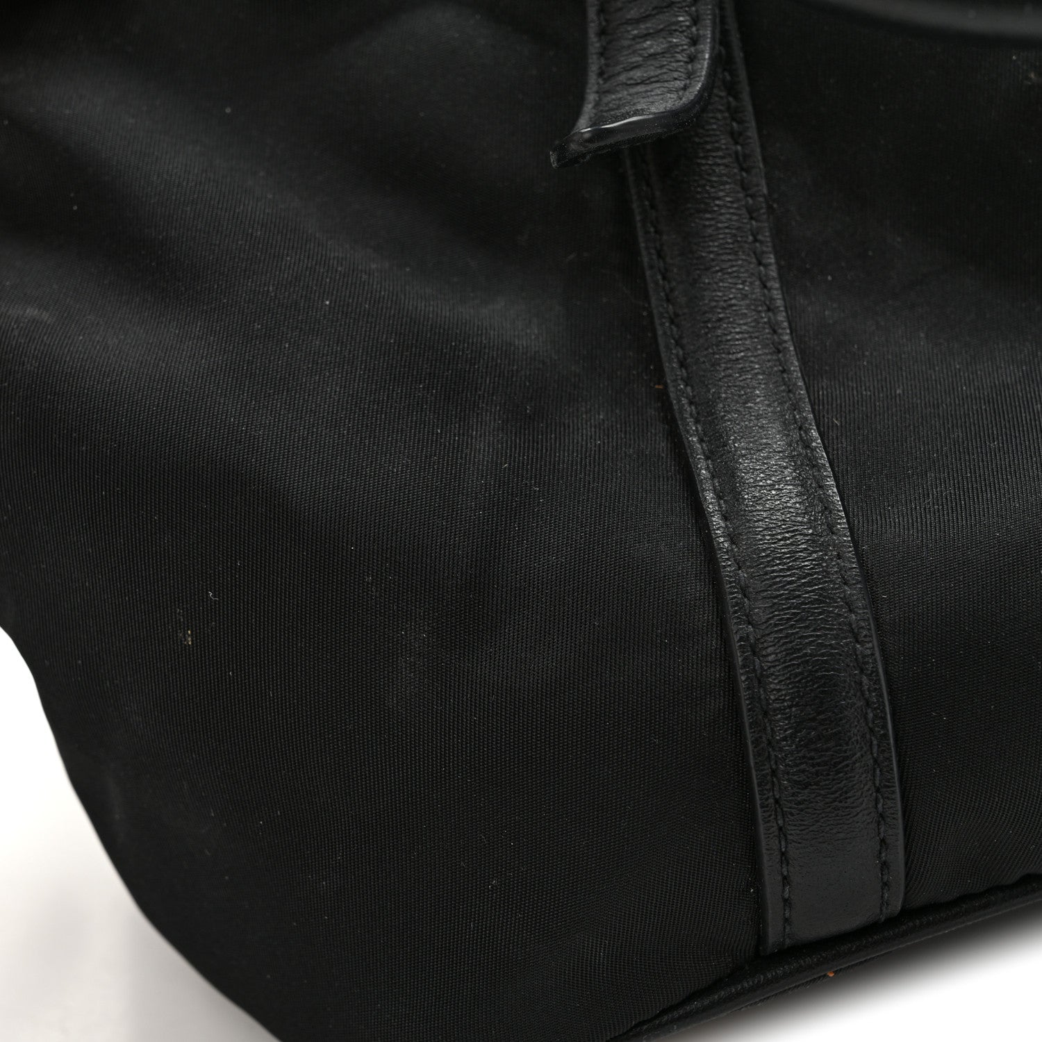 Prada Tessuto Nylon Soft Calf Tote Black 12 of 13