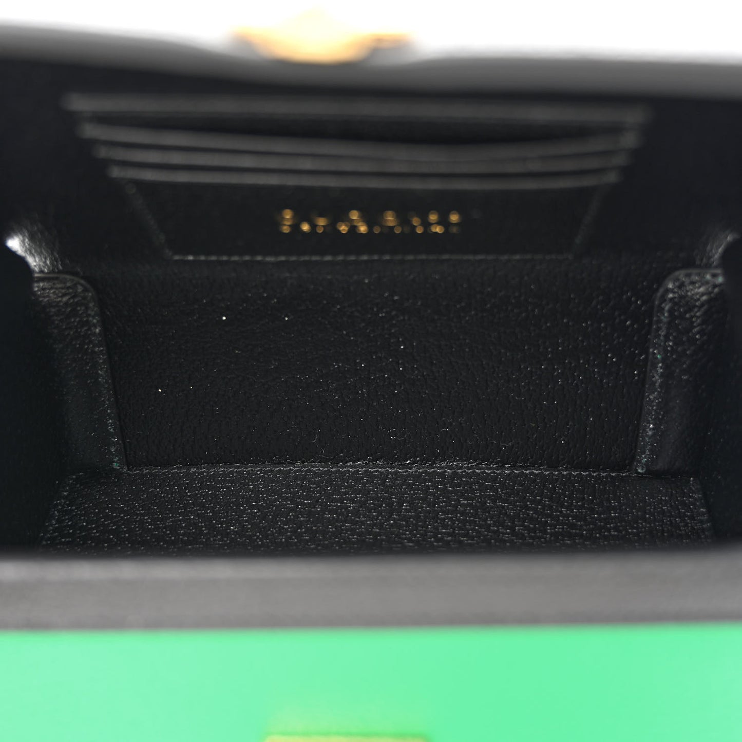 Grained Calfskin Gucci 100 Mini Bag Green