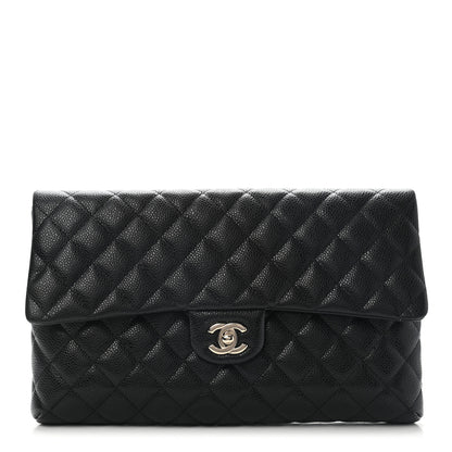Chanel Caviar Quilted Flap Clutch Black 1 of 10
