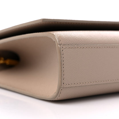 Saint Laurent Grain De Poudre Medium Monogram Kate Satchel Dark Beige 8 of 10