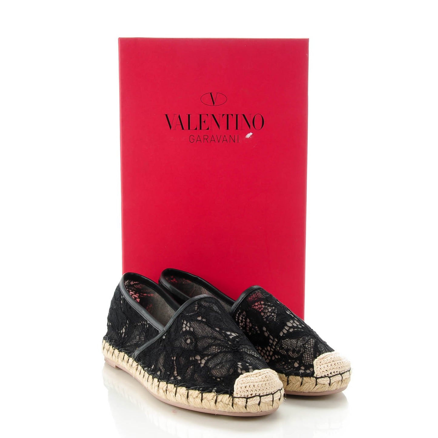 Lace Espadrilles 36 Black