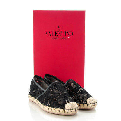 Valentino Garavani Lace Espadrilles 36 Black 5 of 7