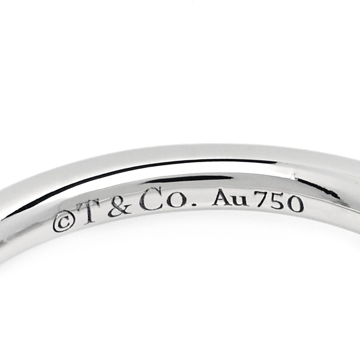18K White Gold T Wire Ring 48 4.5