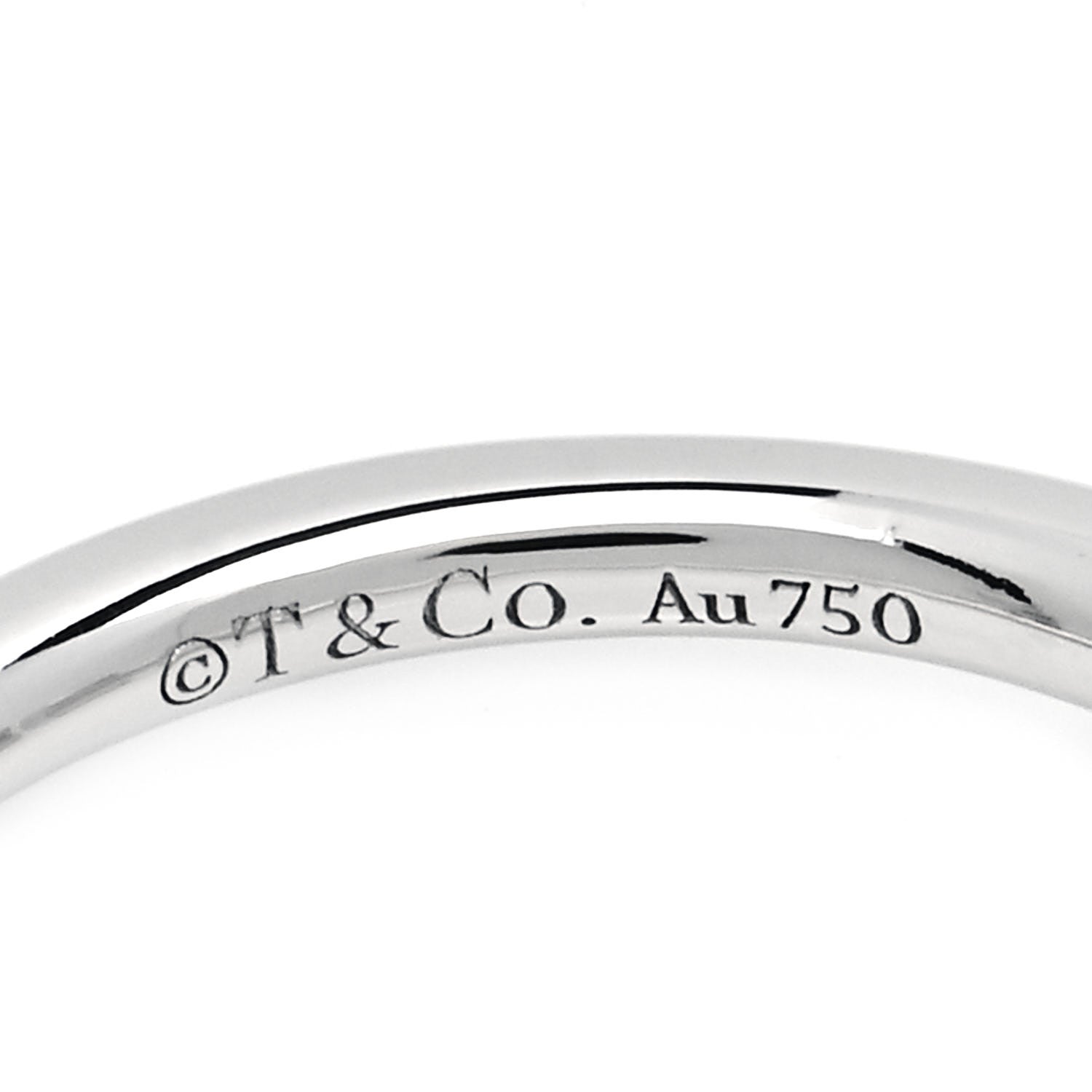 Tiffany 18K White Gold T Wire Ring 48 4.5 4 of 4