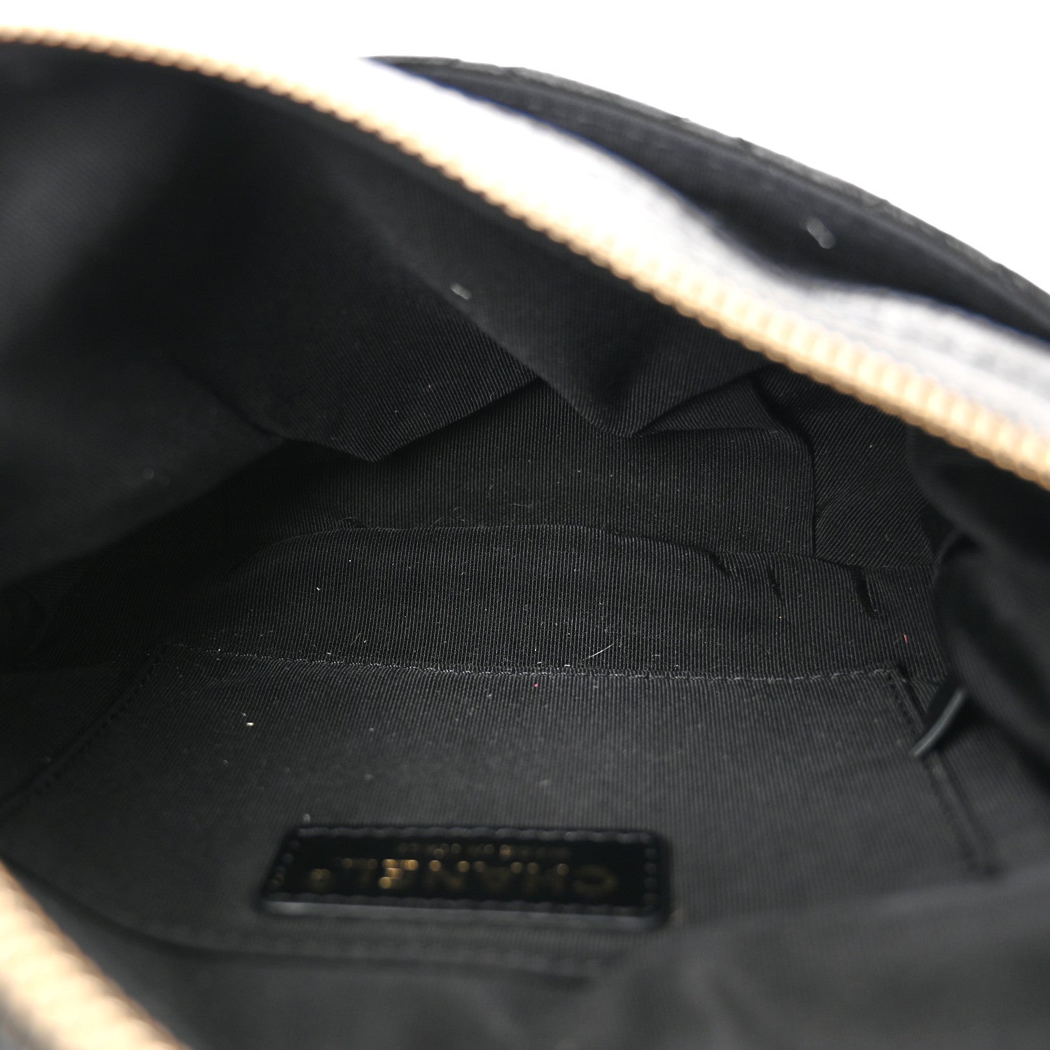 Chanel Crumpled Glazed Lambskin Quilted Waist Bag Fanny Pack Black 5 of 11
