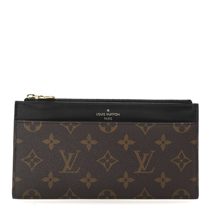 Louis Vuitton Monogram Slim Purse Black 1 of 7