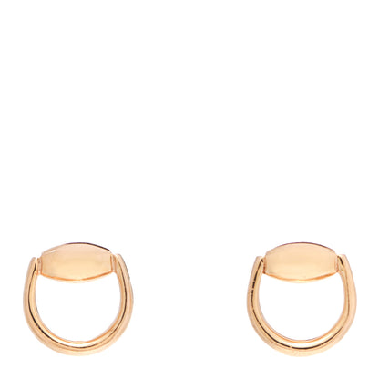 Gucci 18K Rose Gold Horsebit Earrings 1 of 5