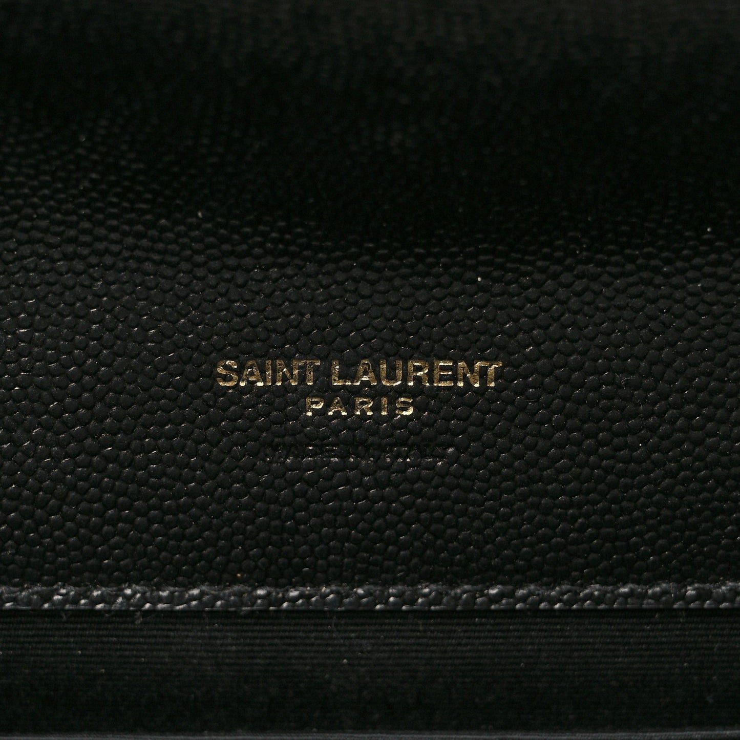 Grain De Poudre Matelasse Chevron Monogram Envelope Clutch Black