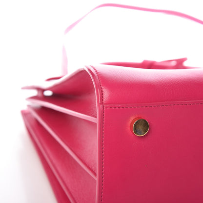 Saint Laurent Calfskin Small Sac De Jour Lipstick Fuchsia 11 of 14
