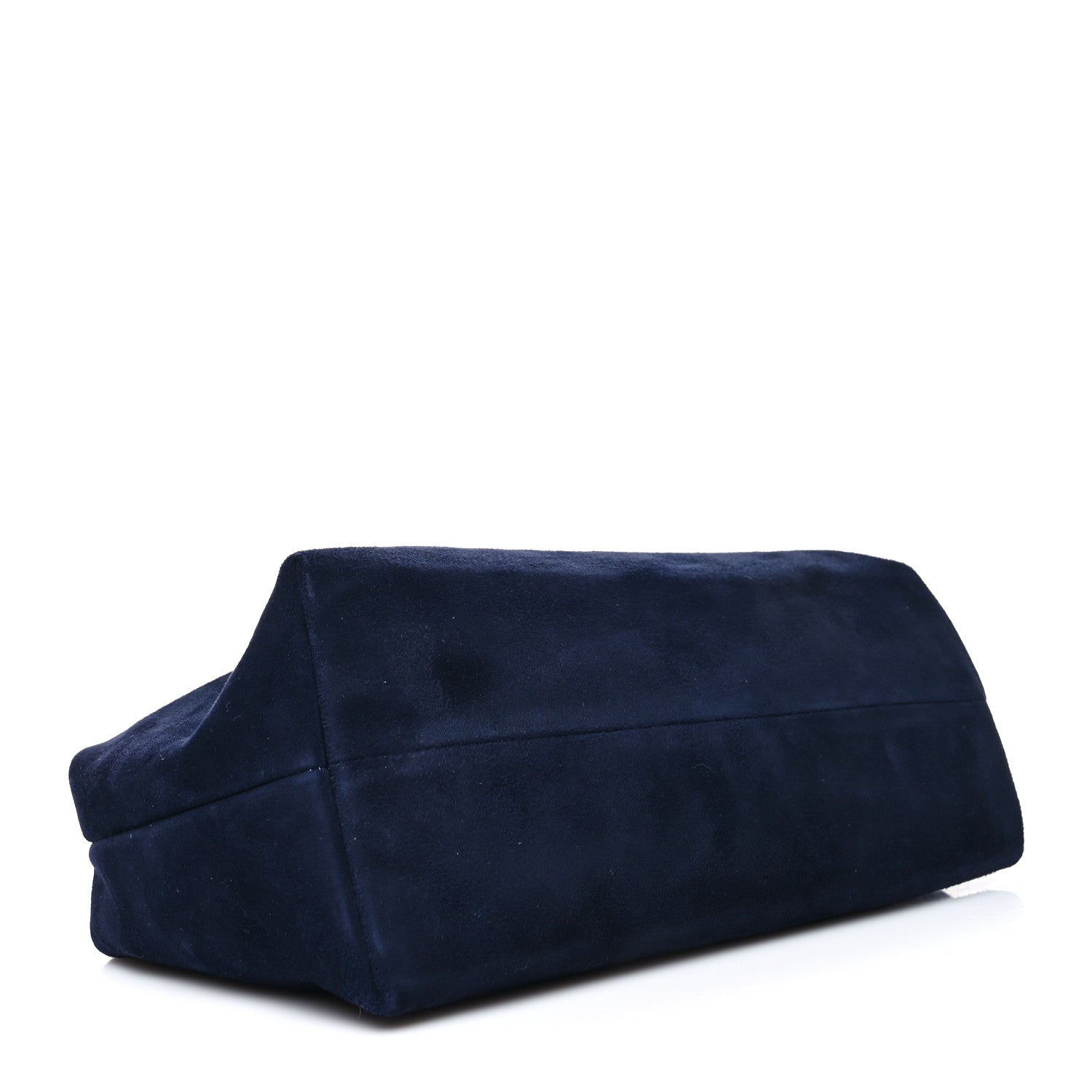 Mansur Gavriel Suede Volume Clutch Navy 4 of 11