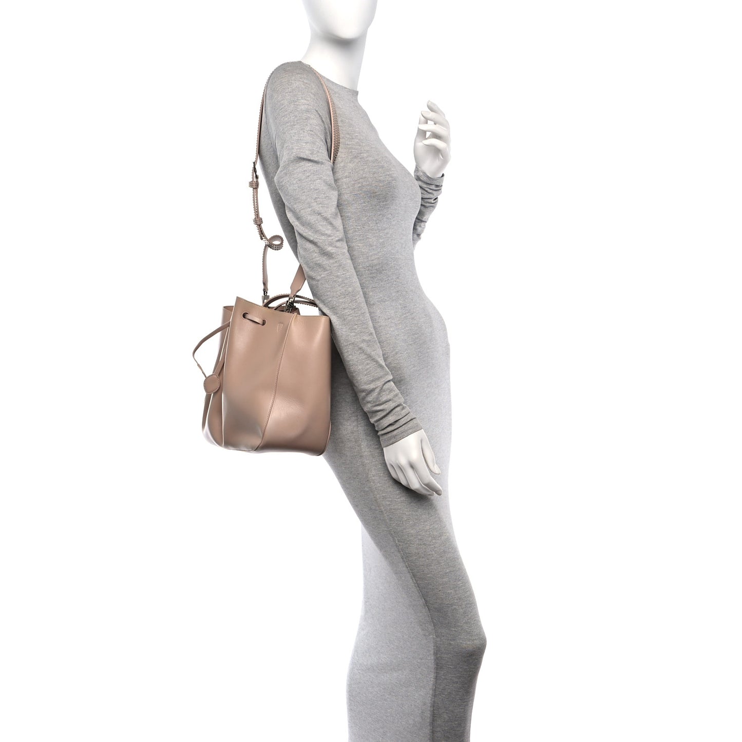 Calfskin Studded Rose-Marie 28 Bag Sable