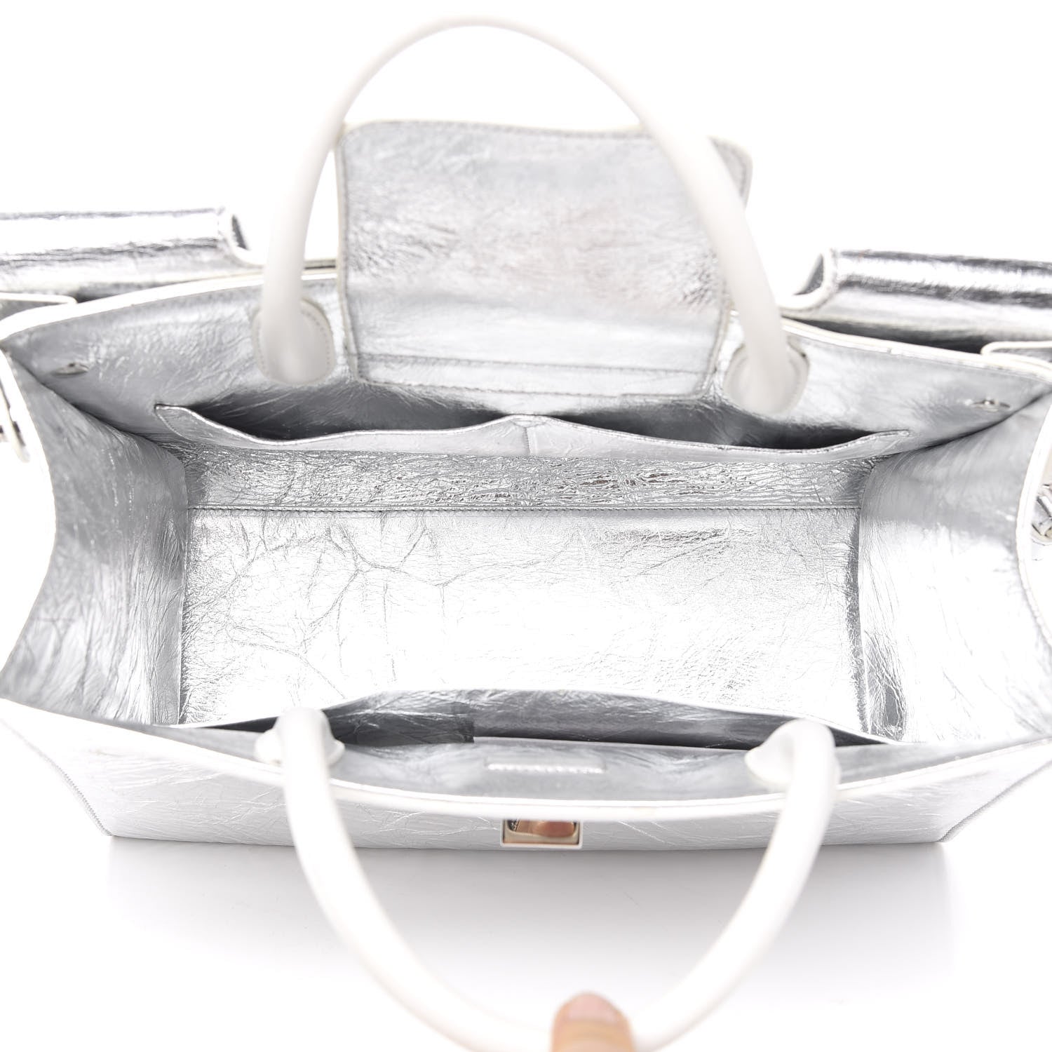 Christian Dior Metallic Calfskin Medium Diorever Flap Silver 5 of 12