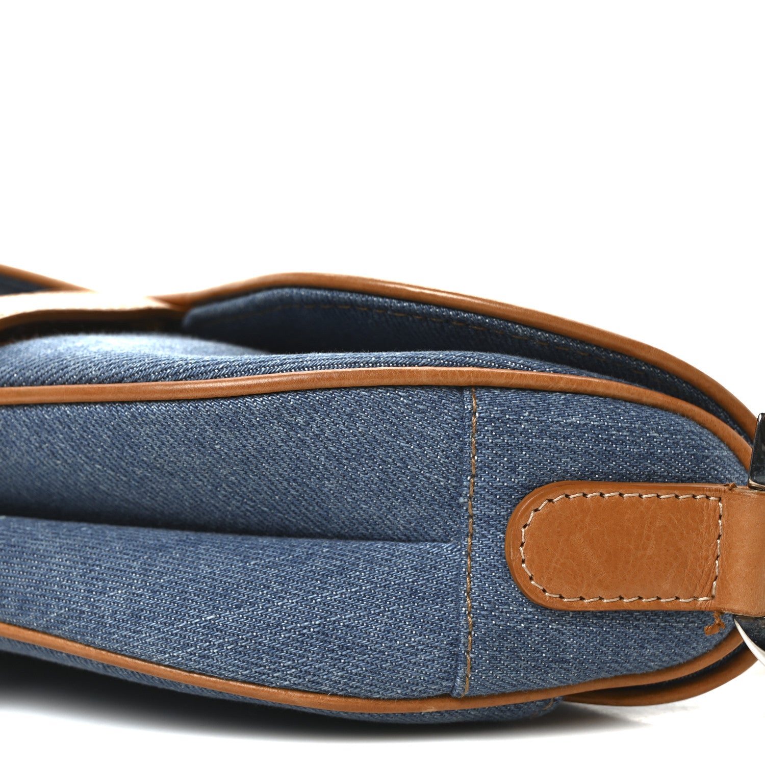 Christian Dior Denim Embroidered Saddle Bag Blue 10 of 10