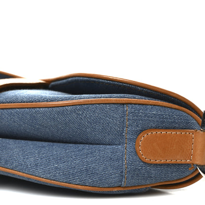 Christian Dior Denim Embroidered Saddle Bag Blue 10 of 10