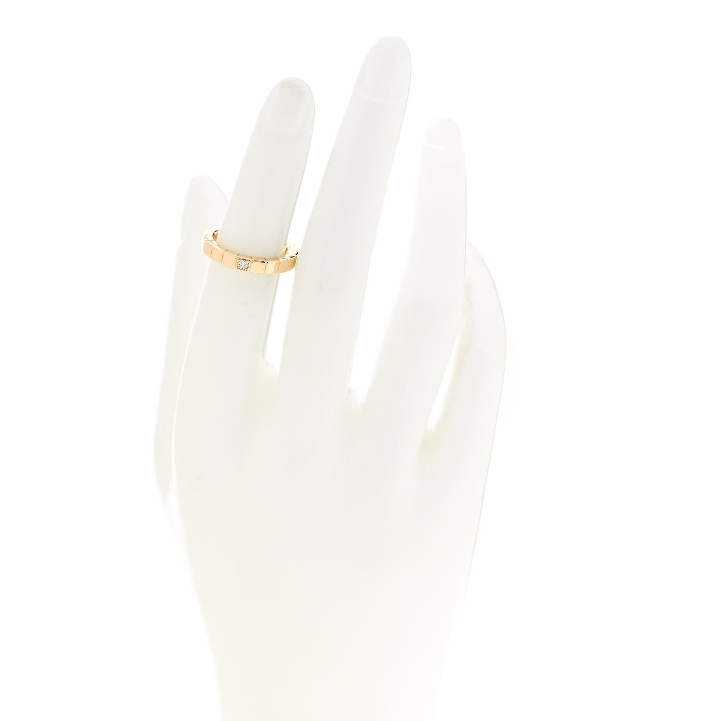 18K Yellow Gold Diamond Lanieres Ring 49 4.75