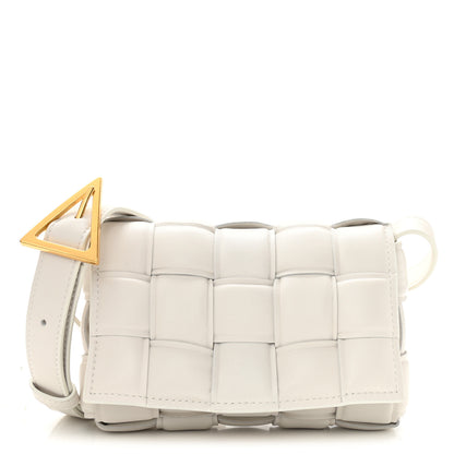 Bottega Veneta Lambskin Maxi Intreccio Padded Small Cassette Crossbody Bag White 1 of 10