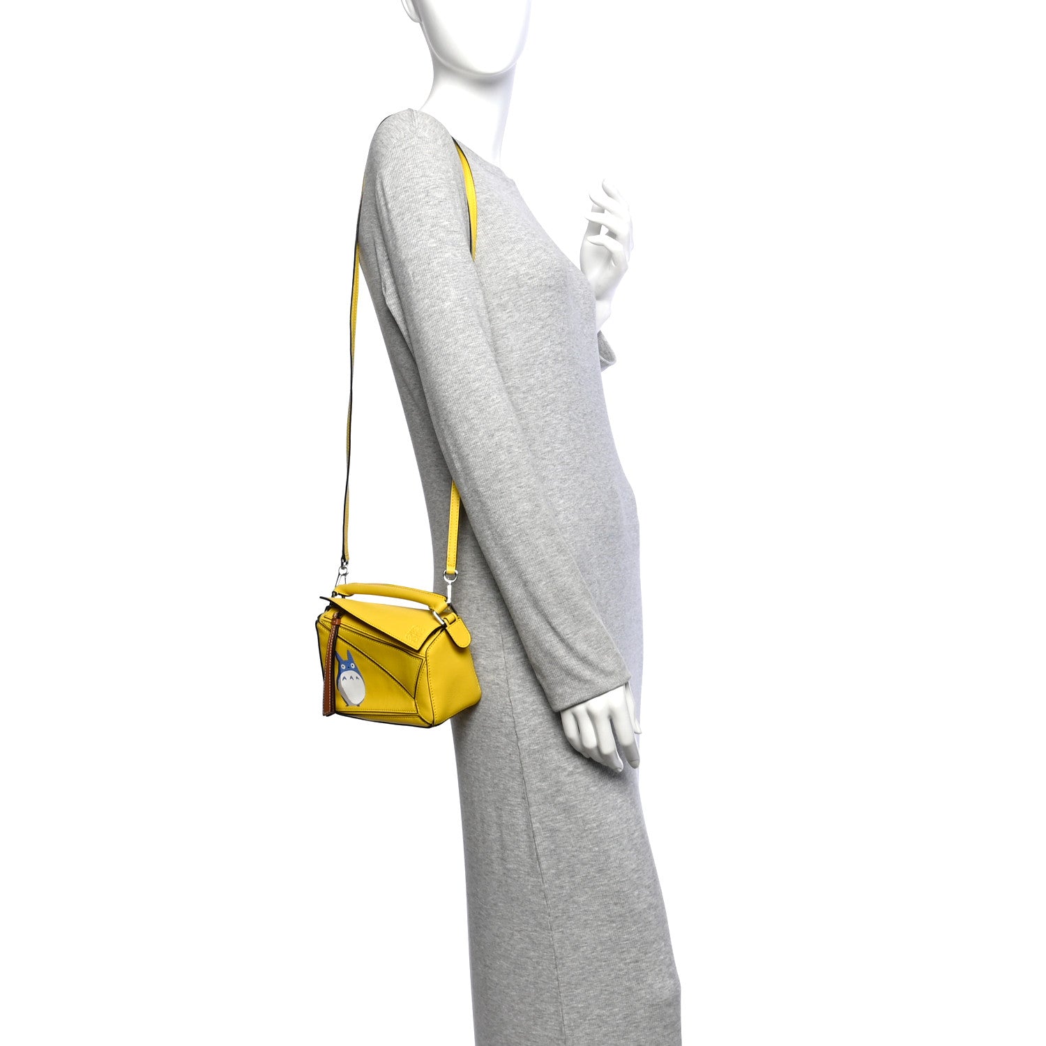 Loewe X SPIRITED AWAY Calfskin Totoro Mini Puzzle Bag Yellow 2 of 11