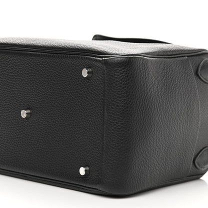 Hermes Taurillon Clemence Lindy 30 Black 10 of 11