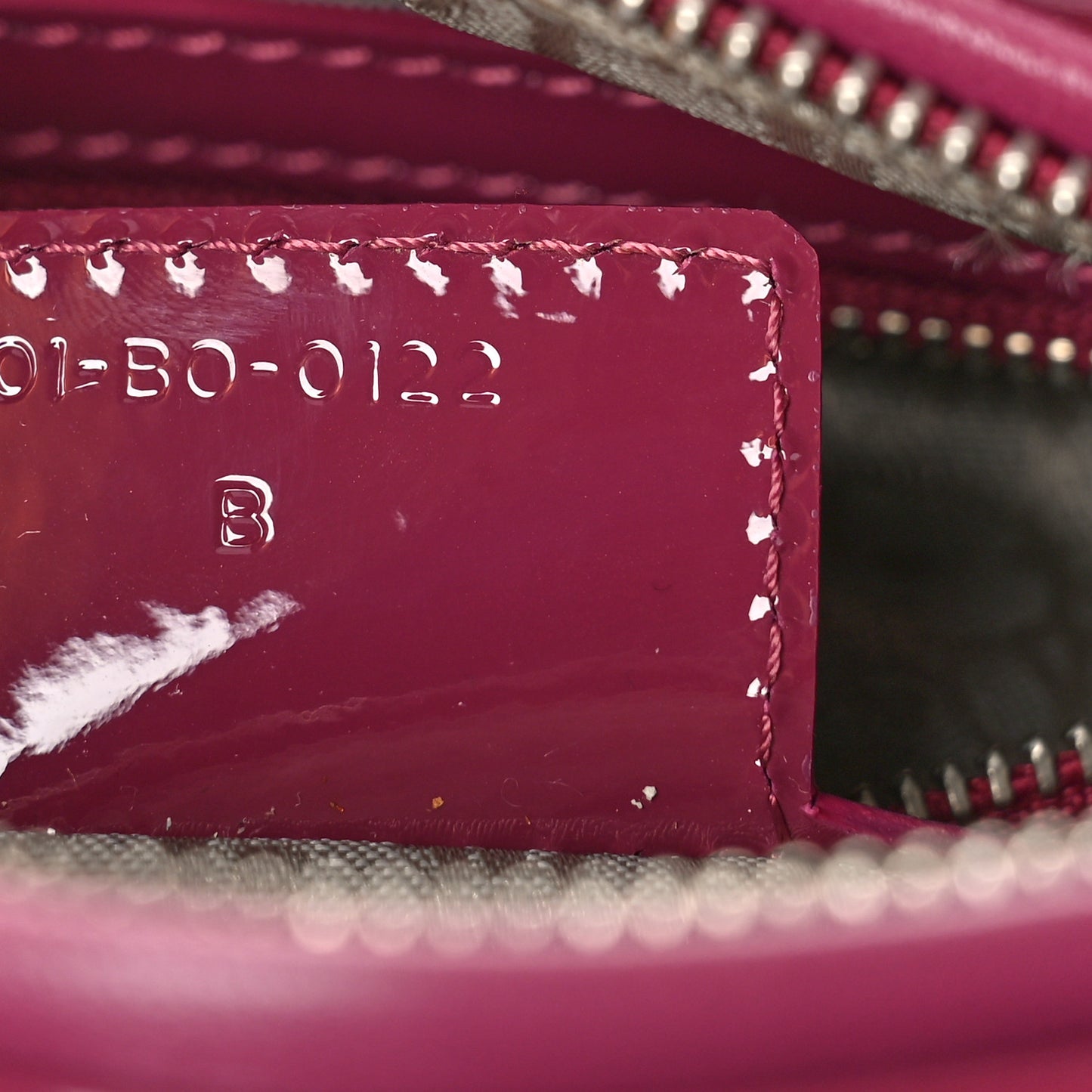 Patent Cannage Medium Lady Dior Dark Pink