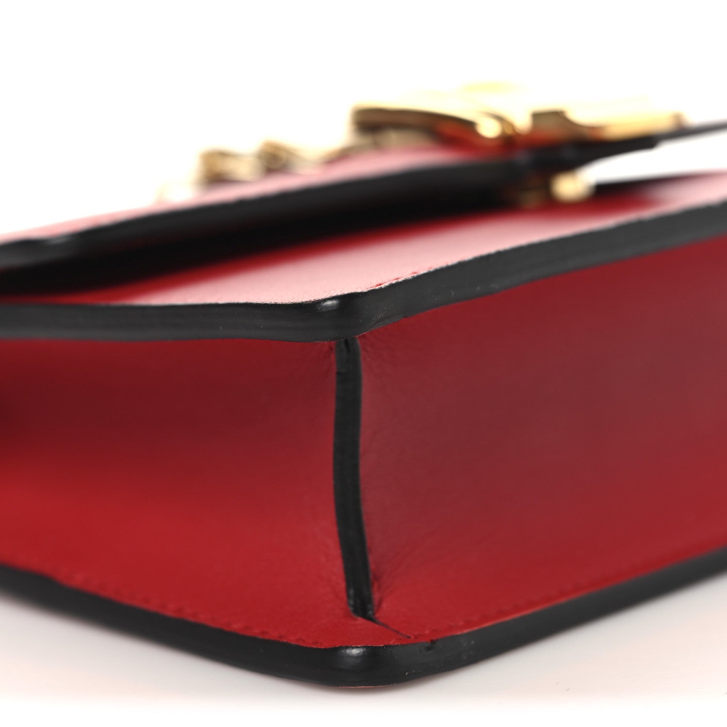 Gucci Calfskin Super Mini Sylvie Chain Shoulder Bag Hibiscus Red 9 of 10