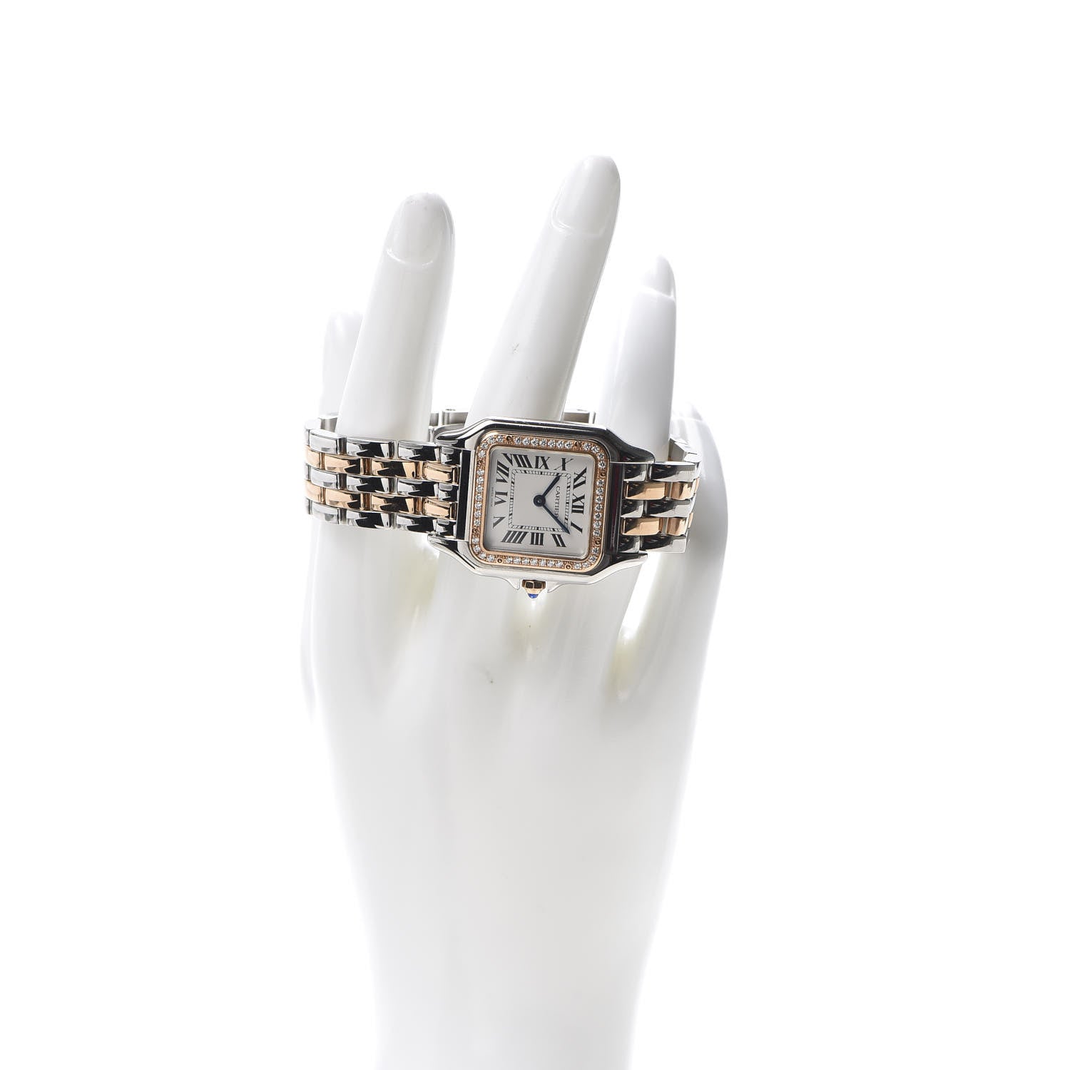 Cartier Stainless Steel 18K Pink Gold Diamond 27mm Panthere Quartz Watch 2 of 7