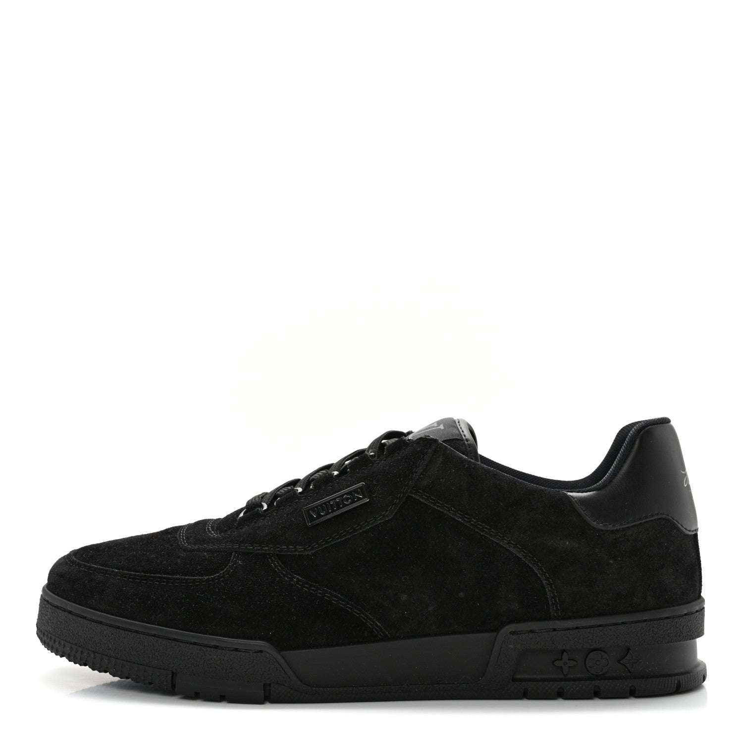 Louis Vuitton Suede Mens LV Trainer Sneakers 9 Black 1 of 9