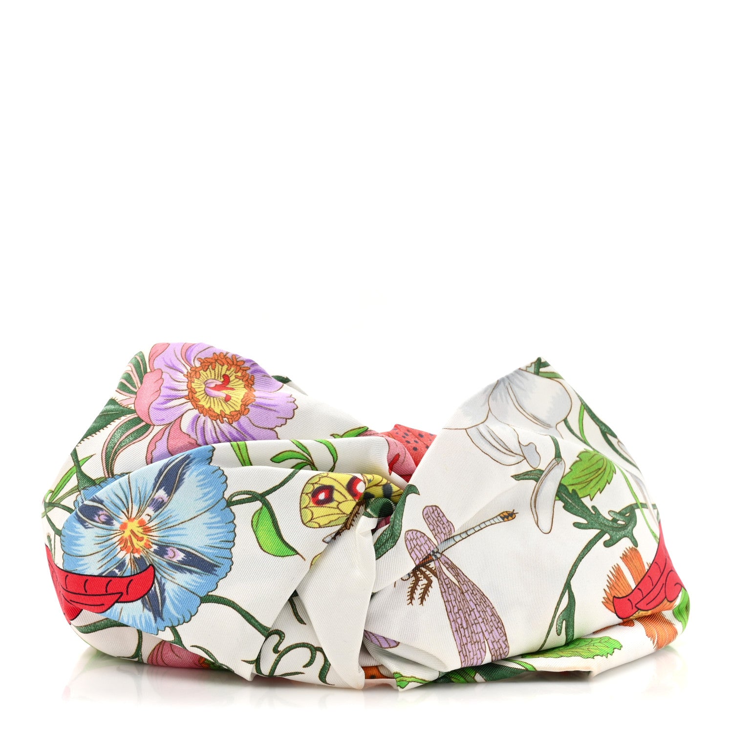Gucci Silk Floral Headband S White Multicolor 3 of 9