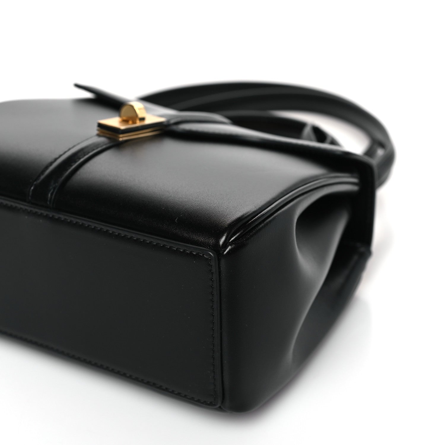 Celine Satinated Calfskin Mini 16 Top Handle Bag Black 8 of 8