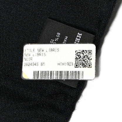 Hermes Cashmere Silk New Libris Stole Black 3 of 4