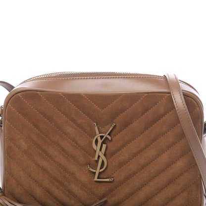 Saint Laurent Suede Matelasse Monogram Lou Camera Bag Cinnamon 13 of 13