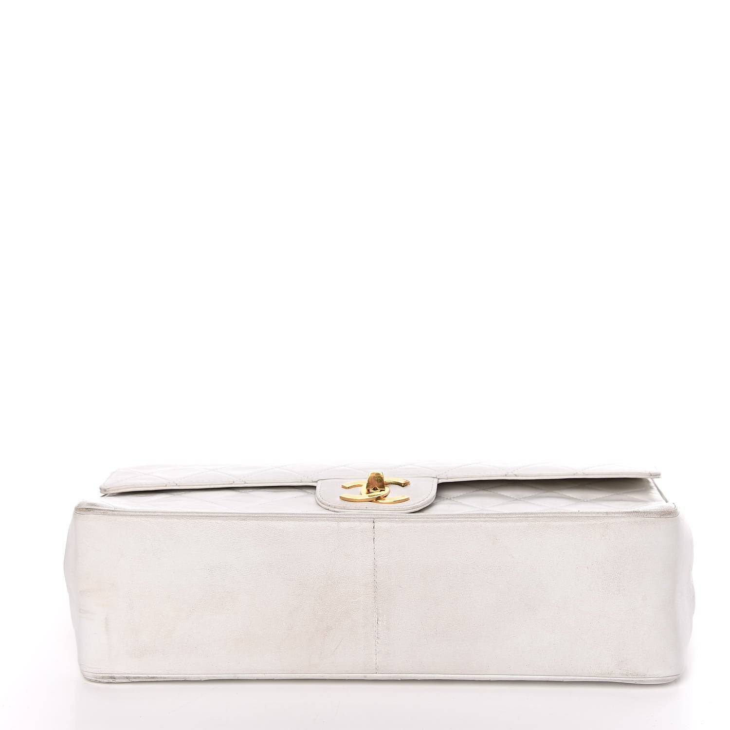Chanel Lambskin Quilted Medium Double Flap White 22 of 27
