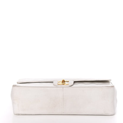 Chanel Lambskin Quilted Medium Double Flap White 22 of 27