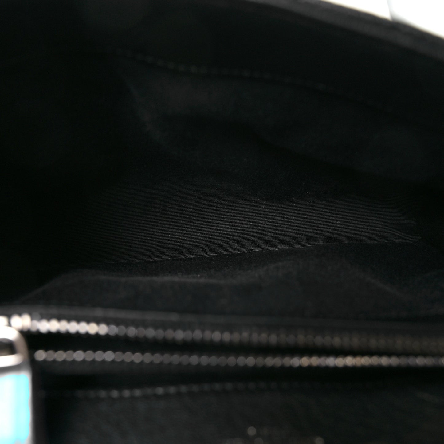 Sheepskin Matelasse Chevron Monogram Medium College Bag Black