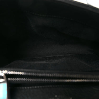 Saint Laurent Sheepskin Matelasse Chevron Monogram Medium College Bag Black 5 of 11