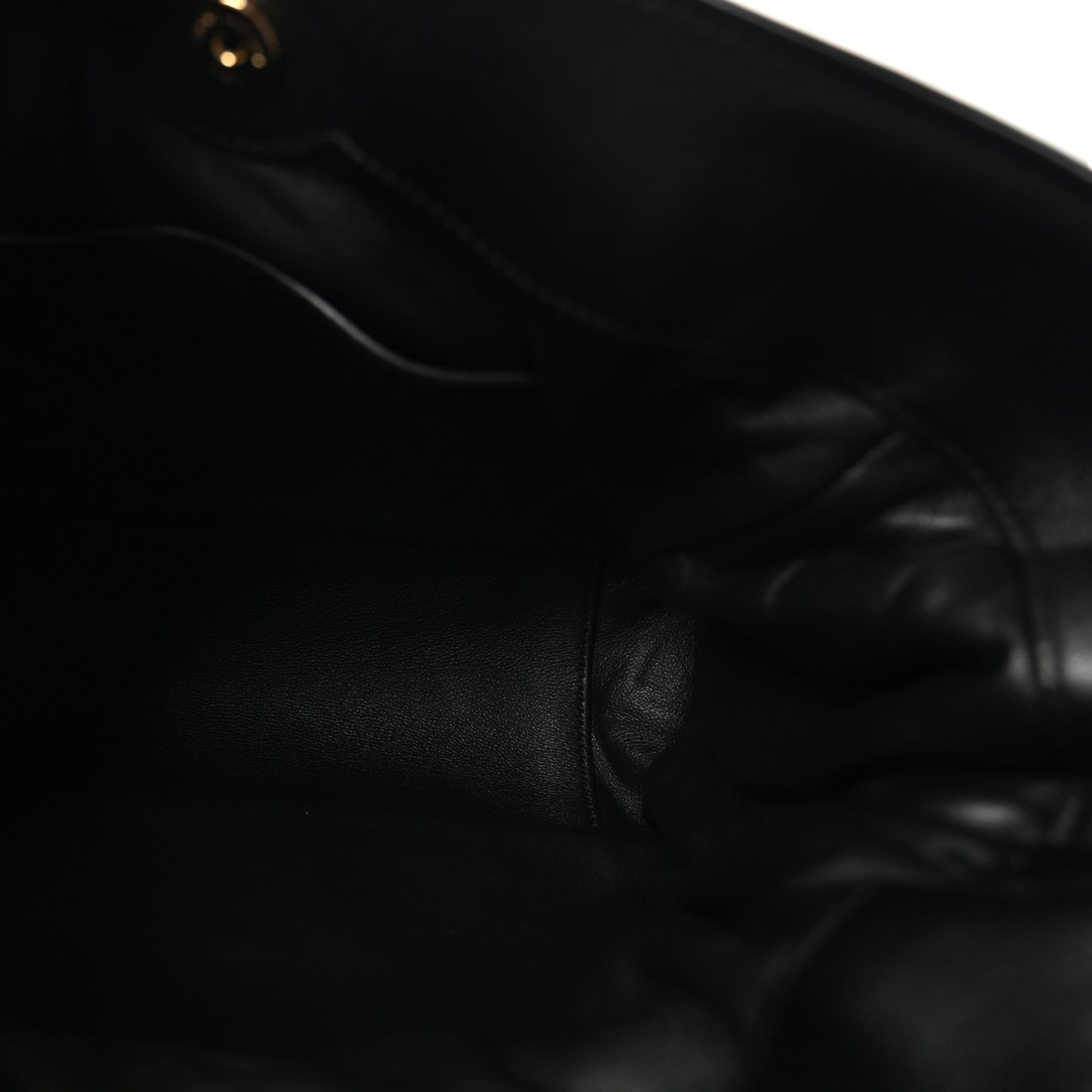Lambskin Matelasse Monogram Medium Jamie Shoulder Pouch Bag Black