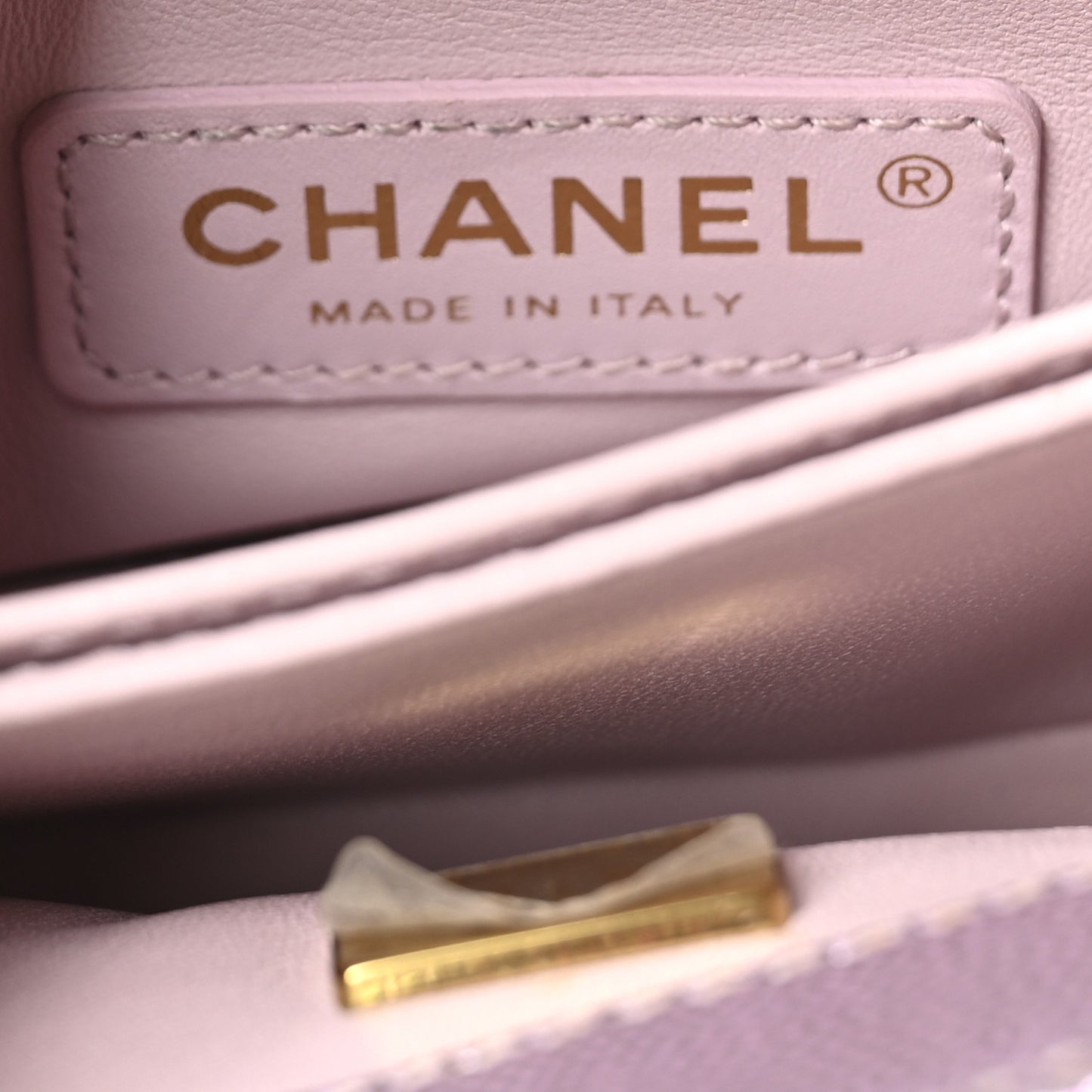 Iridescent Caviar Quilted Extra Mini Coco Handle Flap Light Pink