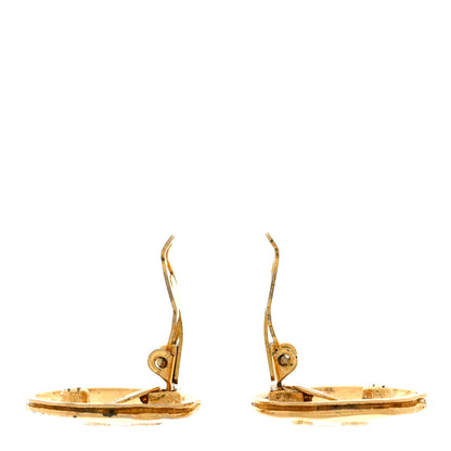 Chanel Round CC Clip On Earrings Gold 3 of 6