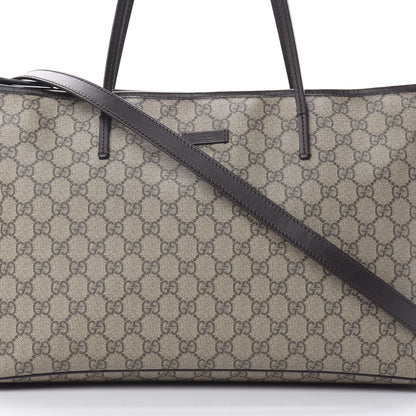 Gucci GG Supreme Monogram Medium Zippered Tote Dark Brown 8 of 13